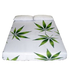 Cannabis Curative Cut Out Drug Fitted Sheet (queen Size) by Dutashop