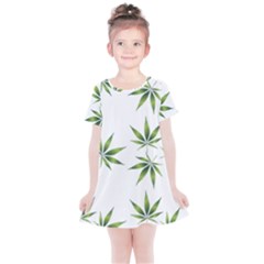 Cannabis Curative Cut Out Drug Kids  Simple Cotton Dress by Dutashop