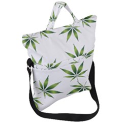 Cannabis Curative Cut Out Drug Fold Over Handle Tote Bag by Dutashop