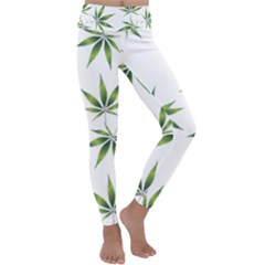 Cannabis Curative Cut Out Drug Kids  Lightweight Velour Classic Yoga Leggings by Dutashop