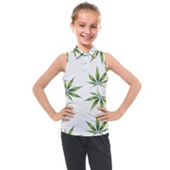 Cannabis Curative Cut Out Drug Kids  Sleeveless Polo Tee