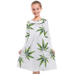 Cannabis Curative Cut Out Drug Kids  Midi Sailor Dress by Dutashop