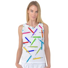 Pen Pencil Color Write Tool Women s Basketball Tank Top by Dutashop