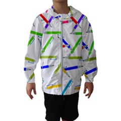 Pen Pencil Color Write Tool Kids  Hooded Windbreaker by Dutashop