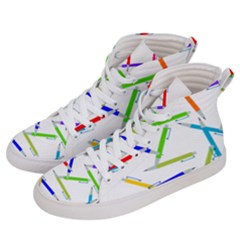 Pen Pencil Color Write Tool Women s Hi-top Skate Sneakers by Dutashop