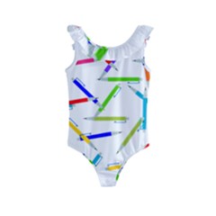 Pen Pencil Color Write Tool Kids  Frill Swimsuit