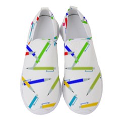 Pen Pencil Color Write Tool Women s Slip On Sneakers by Dutashop