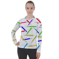 Pen Pencil Color Write Tool Women s Pique Long Sleeve Tee