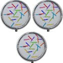 Pen Pencil Color Write Tool Mini Round Pill Box (Pack of 3) View1