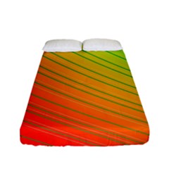 Orange Green Gradient Hunter Fitted Sheet (full/ Double Size) by Dutashop