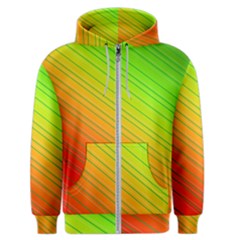 Orange Green Gradient Hunter Men s Zipper Hoodie by Dutashop