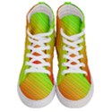 Orange Green Gradient Hunter Women s Hi-Top Skate Sneakers View1