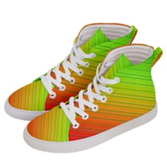 Orange Green Gradient Hunter Women s Hi-top Skate Sneakers by Dutashop