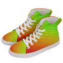 Orange Green Gradient Hunter Women s Hi-Top Skate Sneakers View2