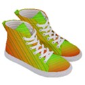 Orange Green Gradient Hunter Women s Hi-Top Skate Sneakers View3