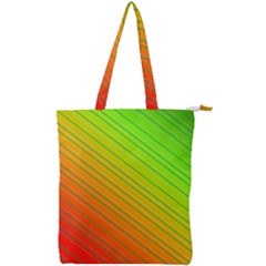 Orange Green Gradient Hunter Double Zip Up Tote Bag by Dutashop