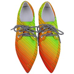 Orange Green Gradient Hunter Pointed Oxford Shoes