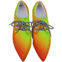 Orange Green Gradient Hunter Pointed Oxford Shoes View1