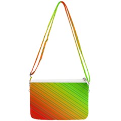 Orange Green Gradient Hunter Double Gusset Crossbody Bag