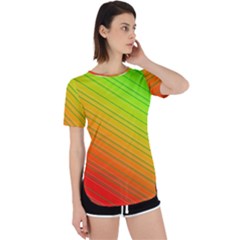 Orange Green Gradient Hunter Perpetual Short Sleeve T-shirt