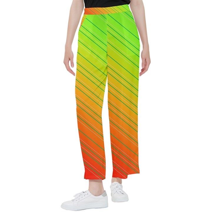 Orange Green Gradient Hunter Women s Pants 