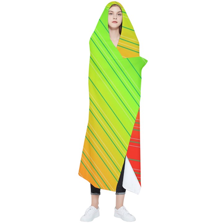 Orange Green Gradient Hunter Wearable Blanket