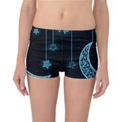 Moon Star Neon Wallpaper Boyleg Bikini Bottoms by Dutashop