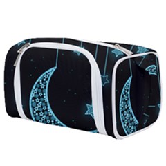 Moon Star Neon Wallpaper Toiletries Pouch