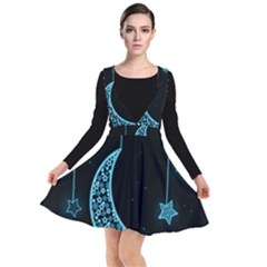 Moon Star Neon Wallpaper Plunge Pinafore Dress by Dutashop