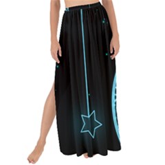 Moon Star Neon Wallpaper Maxi Chiffon Tie-up Sarong by Dutashop