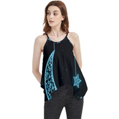 Moon Star Neon Wallpaper Flowy Camisole Tank Top by Dutashop