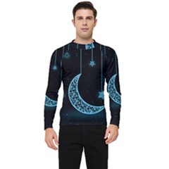 Moon Star Neon Wallpaper Men s Long Sleeve Rash Guard by Dutashop