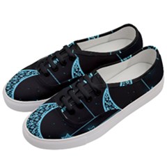 Moon Star Neon Wallpaper Women s Classic Low Top Sneakers by Dutashop