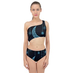 Moon Star Neon Wallpaper Spliced Up Two Piece Swimsuit by Dutashop