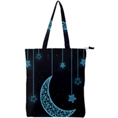 Moon Star Neon Wallpaper Double Zip Up Tote Bag by Dutashop