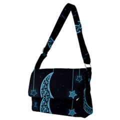 Moon Star Neon Wallpaper Full Print Messenger Bag (m)