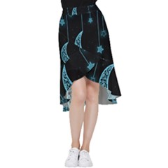 Moon Star Neon Wallpaper Frill Hi Low Chiffon Skirt