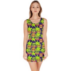 Smiley Background Smiley Grunge Bodycon Dress by Dutashop