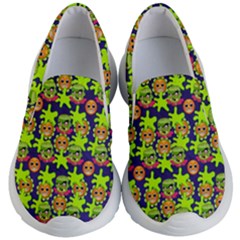 Smiley Background Smiley Grunge Kids Lightweight Slip Ons by Dutashop