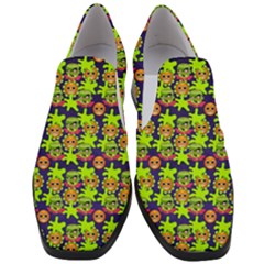 Smiley Background Smiley Grunge Women Slip On Heel Loafers by Dutashop