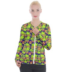 Smiley Background Smiley Grunge Casual Zip Up Jacket by Dutashop