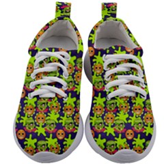 Smiley Background Smiley Grunge Kids Athletic Shoes by Dutashop