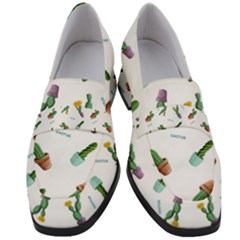 Cacti In Pots Women s Chunky Heel Loafers by SychEva