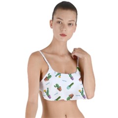 Cacti In Pots Layered Top Bikini Top  by SychEva