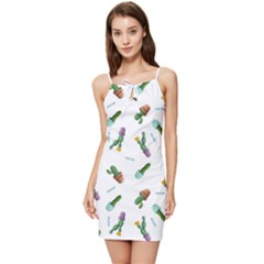 Cacti In Pots Summer Tie Front Dress