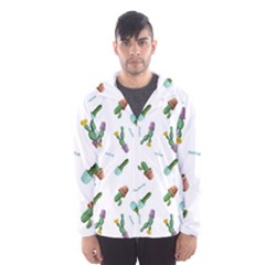 Cacti In Pots Men s Hooded Windbreaker by SychEva