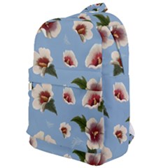 Delicate Hibiscus Flowers On A Blue Background Classic Backpack by SychEva