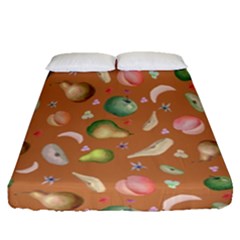 Watercolor Fruit Fitted Sheet (queen Size) by SychEva