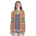 Watercolor fruit Drape Collar Cardigan View1