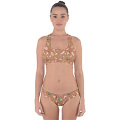 Watercolor Fruit Cross Back Hipster Bikini Set by SychEva